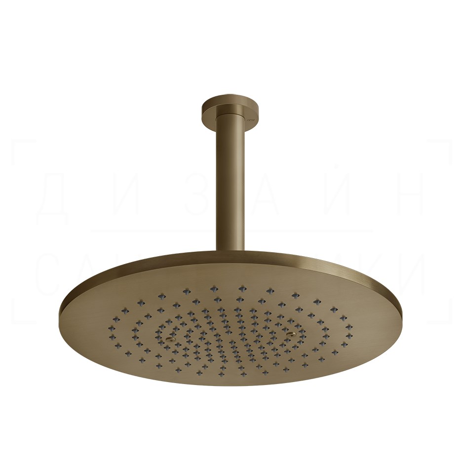 Gessi 316 Верхний душ d35,5 см, потолочный кронштейн, 1 вид струи, цвет: deep bronze brushed PVD 54152#791