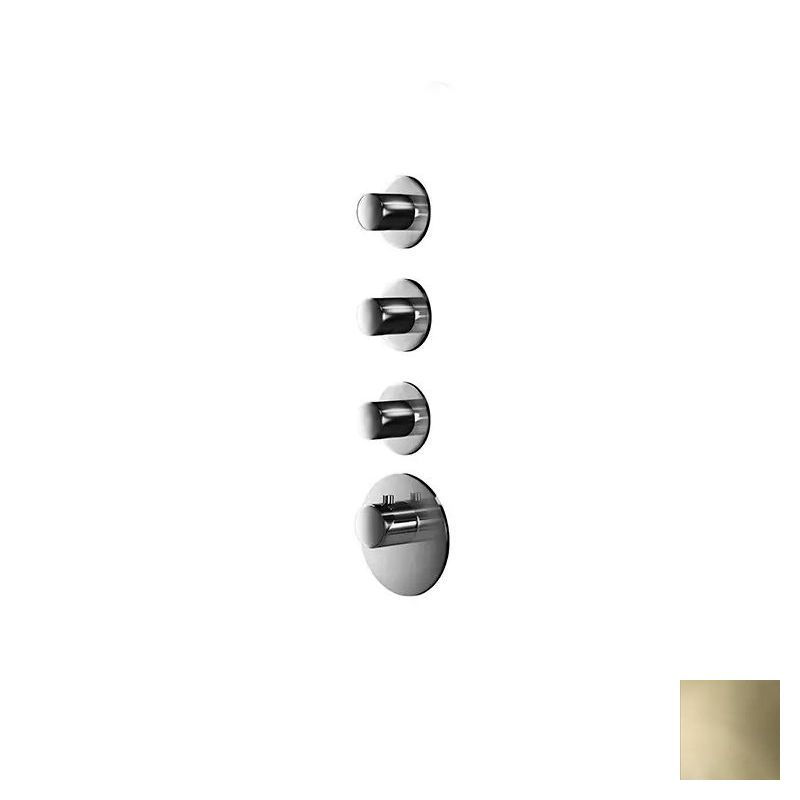 Almar High Flow Round Термостат для душа, внешняя часть на 3 потребителя, цвет: PVD polished gold E180033.GO