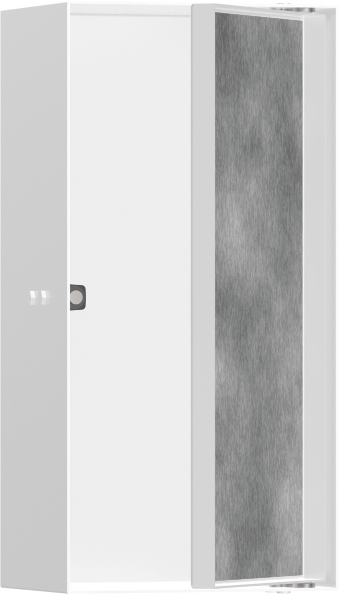 Hansgrohe XtraStoris Rock Полка в нишу встраиваемая 30х14х30h см, с дверью, цвет: матовый белый 56082700