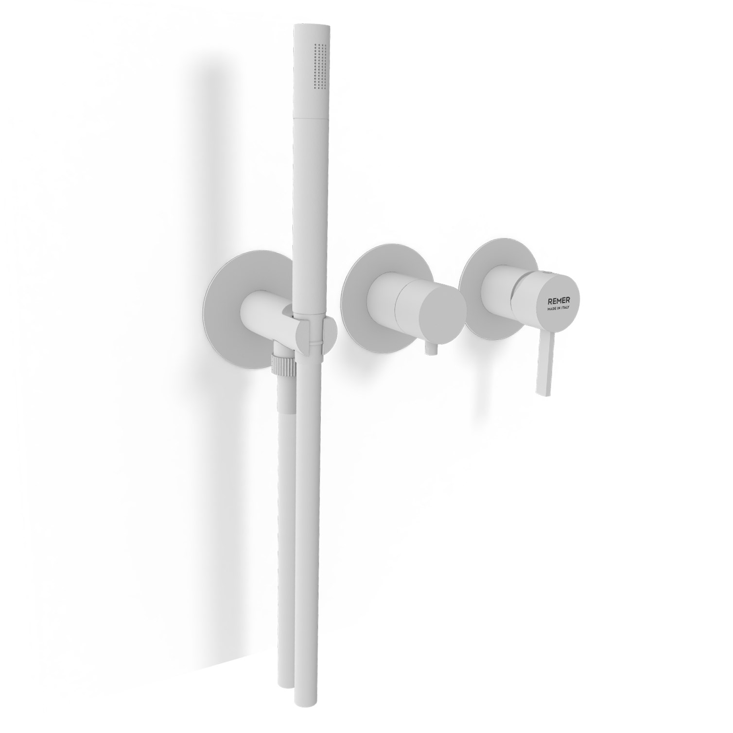 Remer Metrica Смеситель для душа встраиваемый, 3 потребителя, цвет: bianco opaco MC97D3PWBBO