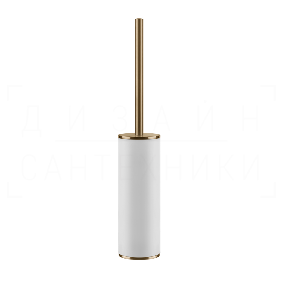 Gessi Inciso Ершик для унитаза напольный, колба Neolite, цвет: white/coffee bronze brushed PVD 58543#761