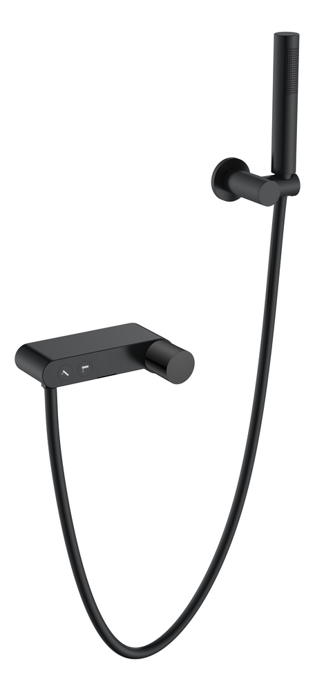 Boheme Stick Touch Смеситель для ванны с душевым комплектом: ручной душ, излив каскадный, цвет:black 123-BB.2