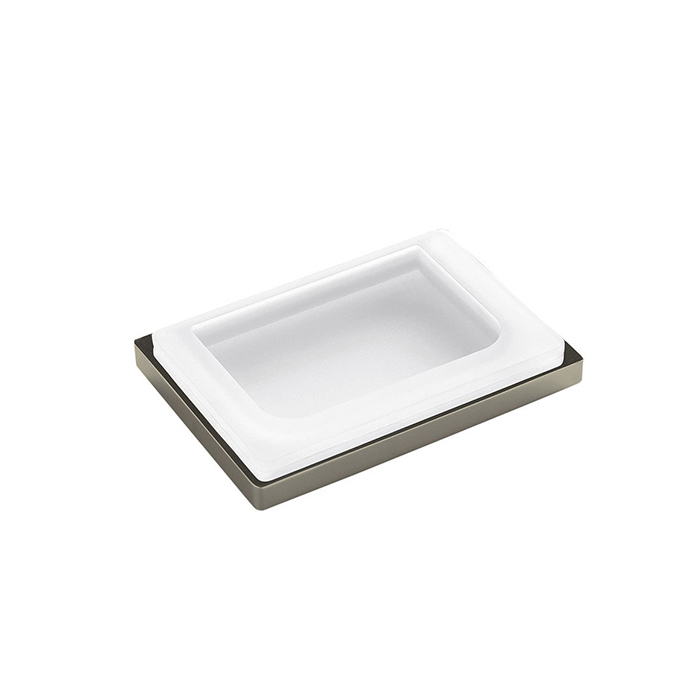 Colombo Design Look Мыльница со стеклянной чашей, настольная, цвет: stainless steel B1640.HPS1-VAN