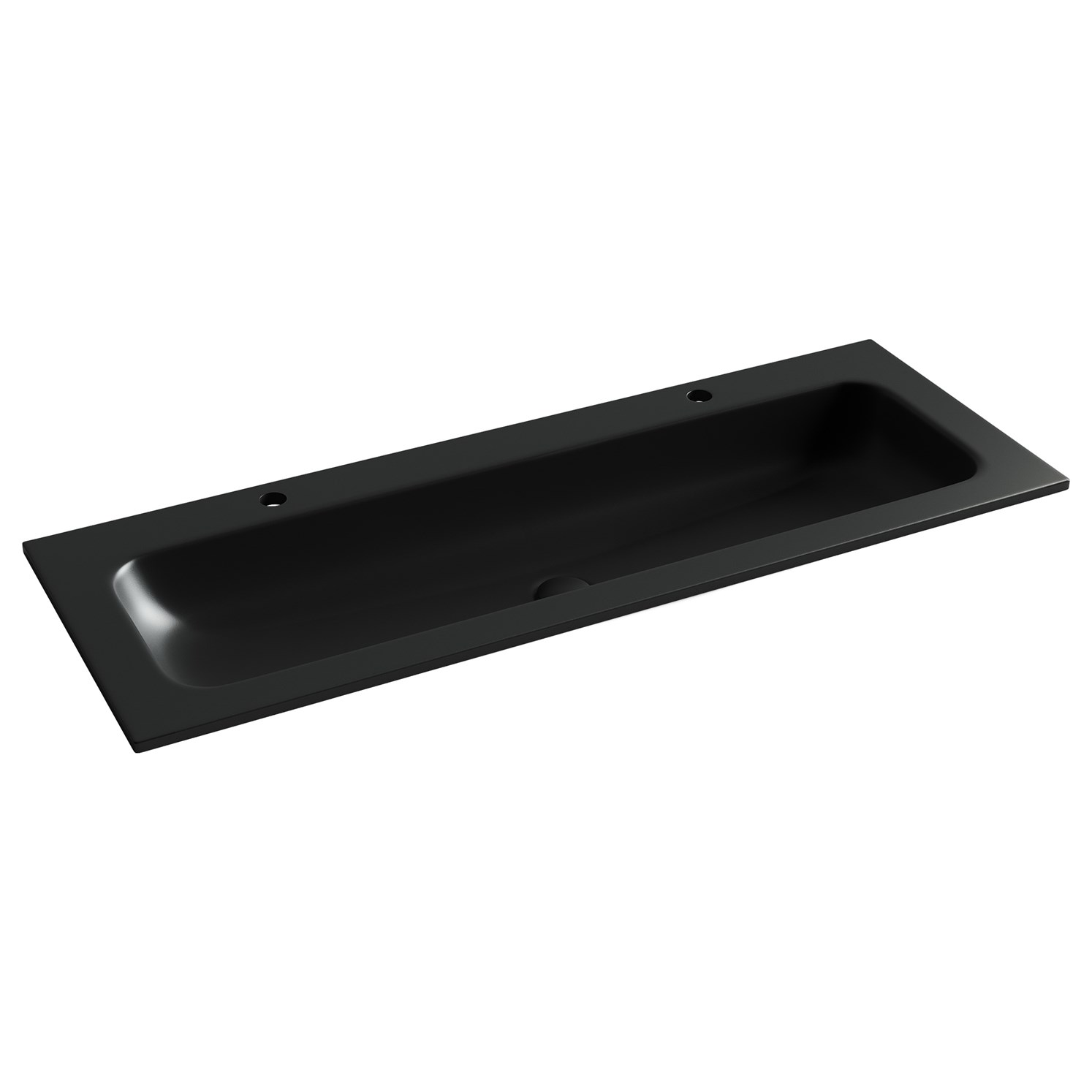 Ceramicanova Grace Раковина накладная 121х45,7 см, без перелива, цвет: черный матовый CN7016MB