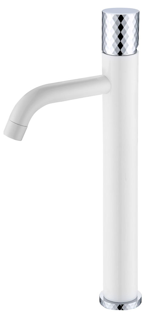 Boheme Stick Diamond Смеситель для раковины, излив 20,6 см, без донного клапана, цвет: white/chrome 122-WCR