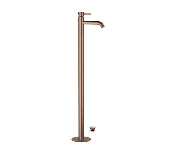 Remer X Style Смеситель для раковины напольный, д/к, излив 18 см, цвет: vecchio ottone X18VO