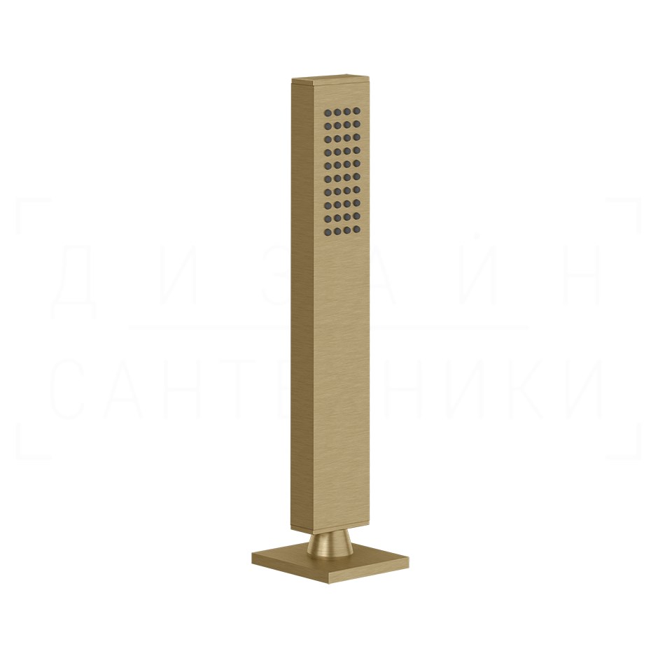 Gessi Rettangolo Душевой гарнитур на борт ванны: ручной душ, шланг 150 см, цвет: warm bronze PVD 20127#726