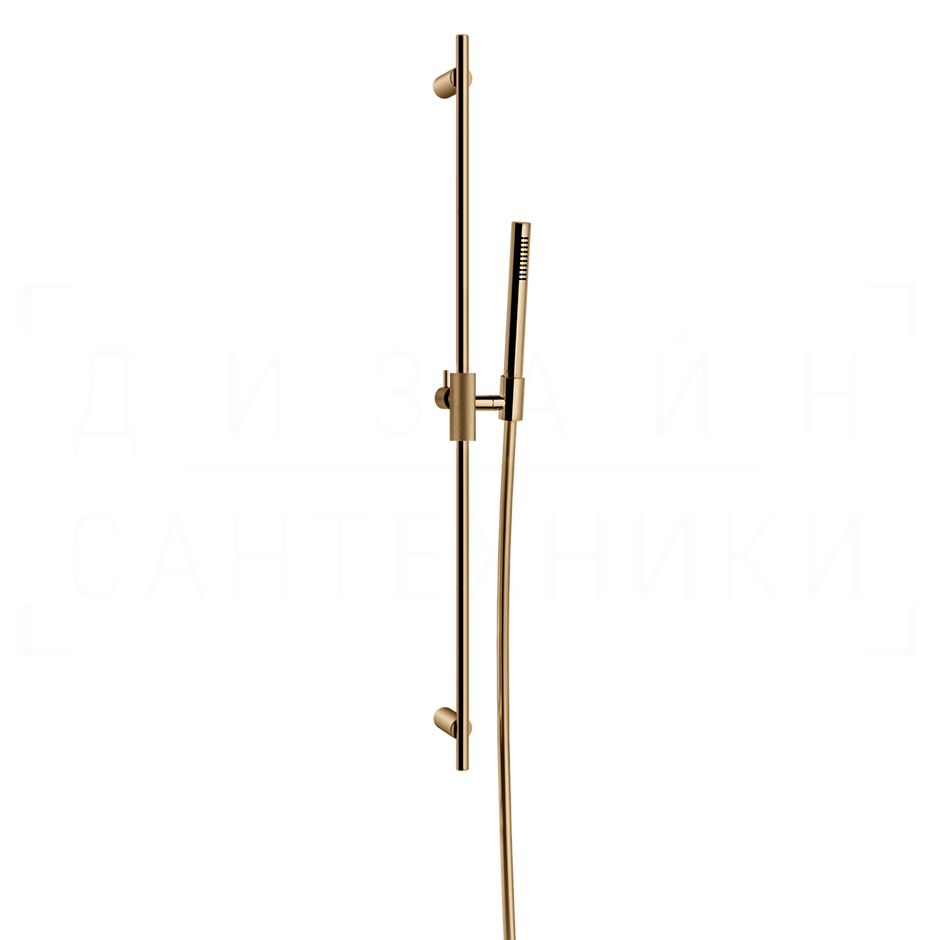 Gessi Anello Душевой гарнитур: ручной душ, штанга, держатель, шланг 150 см, цвет: warm bronze PVD 63484#735