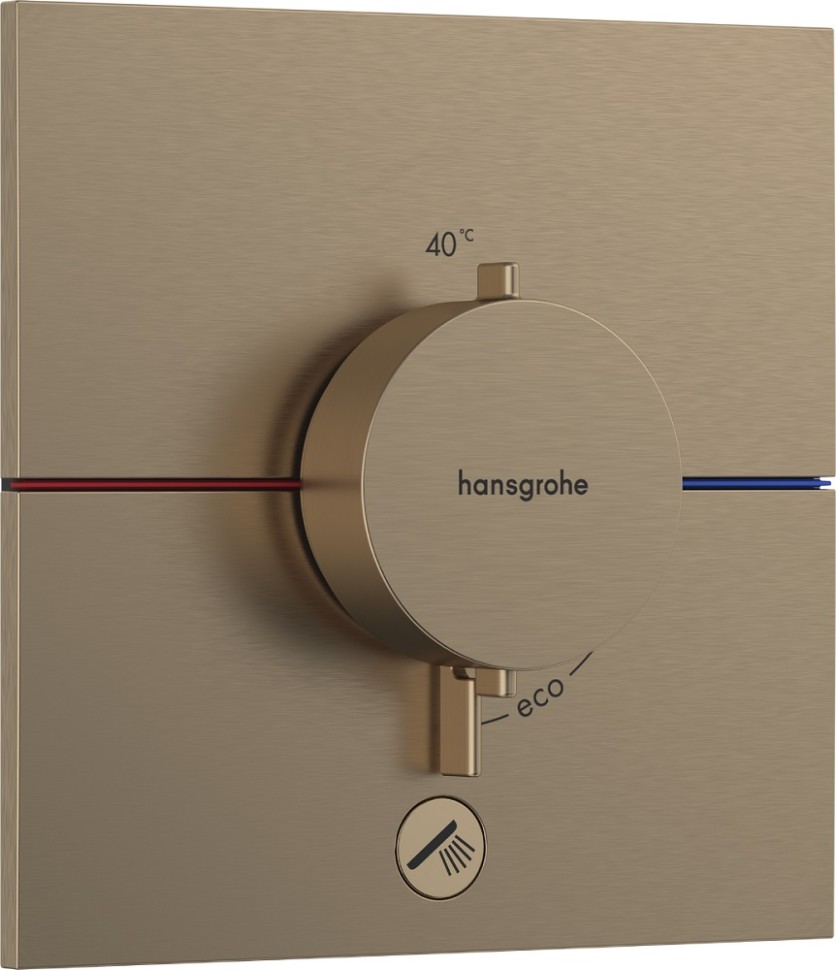 Hansgrohe ShowerSelect E Термостат для душа встраиваемый, внешняя часть, цвет: шлифованная бронза 15575140