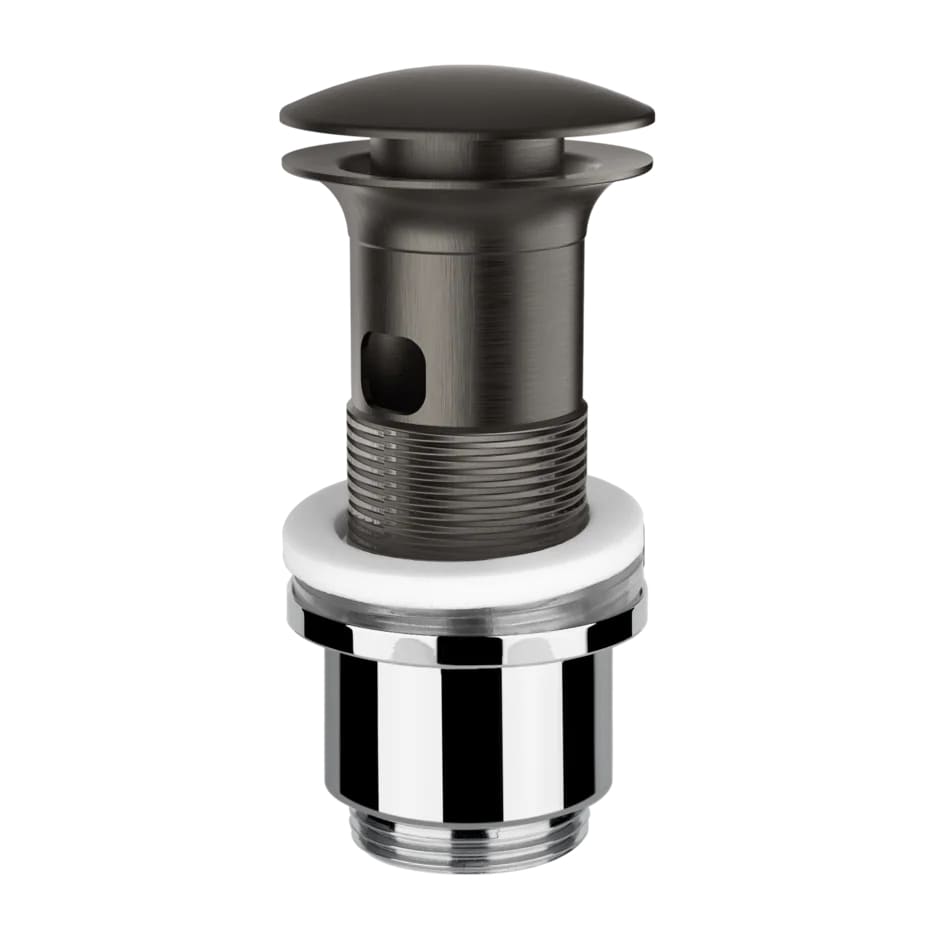 Gessi Донный клапан Stop&Go для раковины с переливом, цвет: black metal brushed PVD 01422#707