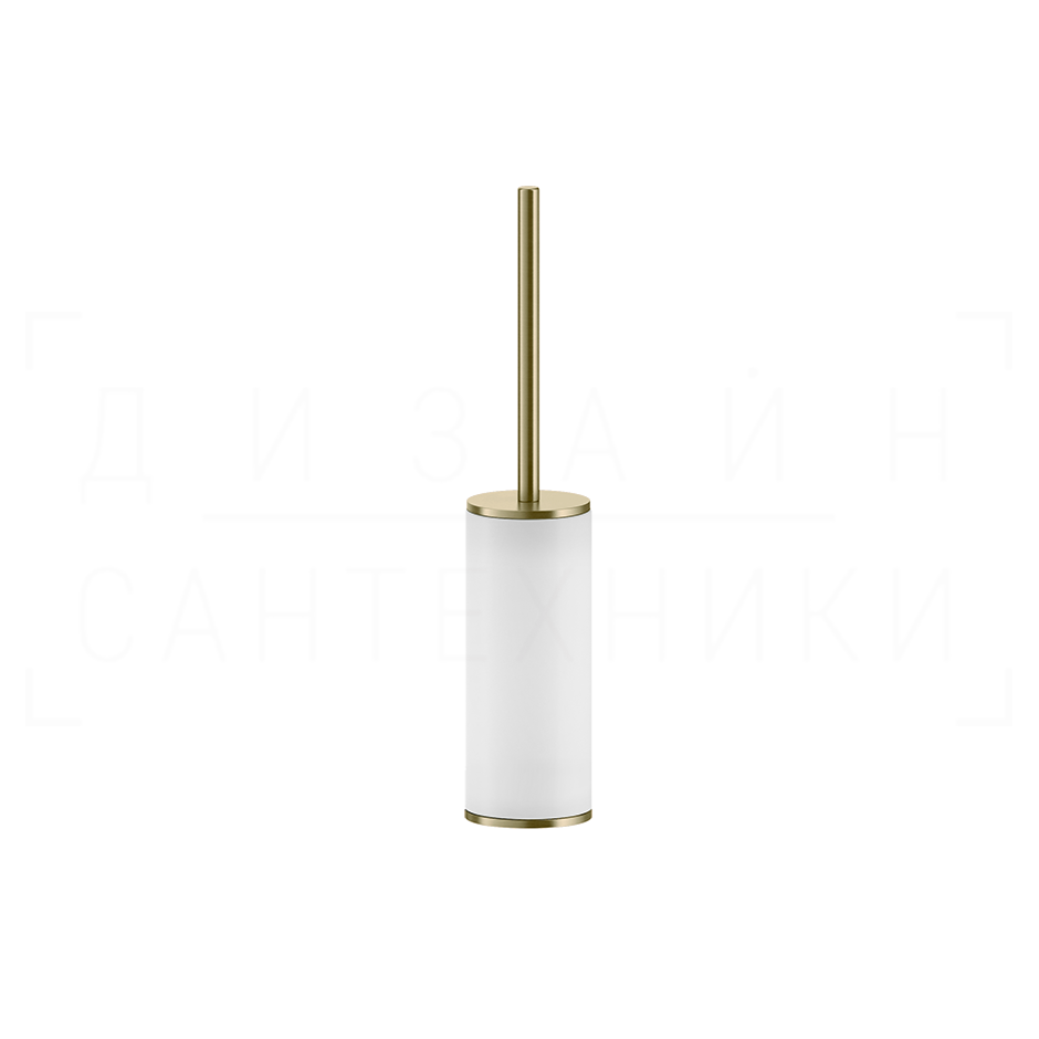 Gessi Inciso Ершик для унитаза напольный, колба Neolite, цвет: white/brushed brass PVD 58543#727