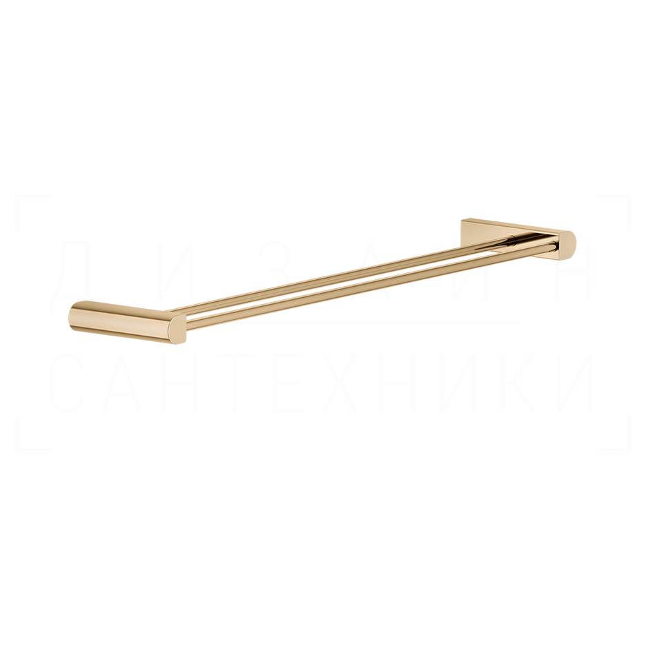 Gessi Rilievo Полотенцедержатель двойной 62,8 см, подвесной, цвет: warm bronze PVD 59405#735