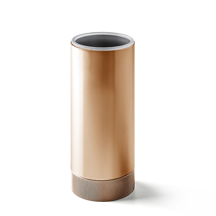 3SC Ribbon Стакан для зубных щеток настольный, стеклянный матовый, цвет: oro rosa opaco RB03AGDRM