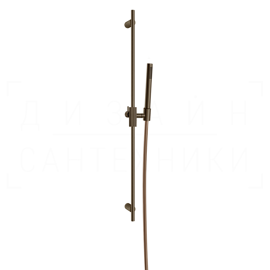 Gessi Inverso Душевой гарнитур: ручной душ, штанга, шланг 150 см, цвет: coffee bronze brushed PVD 63584#761