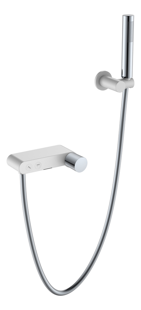 Boheme Stick Touch Смеситель для ванны с душевым комплектом: ручной душ, излив, цвет: white/chrome 123-WCR.2
