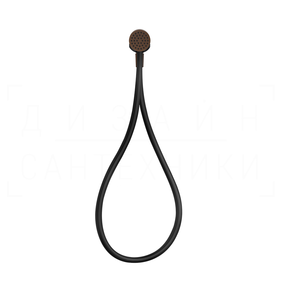 Gessi Hi-Fi Душевой гарнитур магнитный: ручной душ, держатель, шланг 150 см, цвет: dark bronze 63099#845