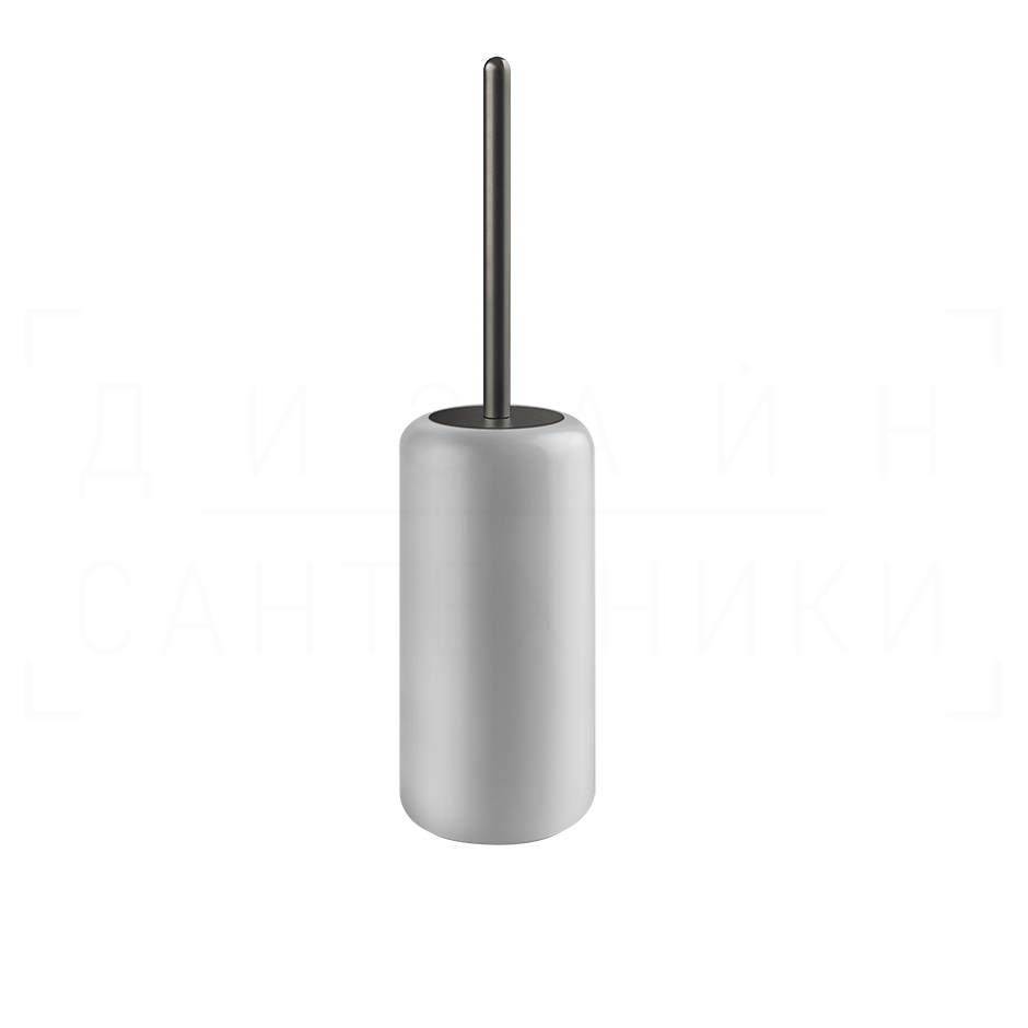 Gessi Goccia Ершик для унитаза напольный, колба Gres, цвет: white/black metal brushed PVD 38043#707
