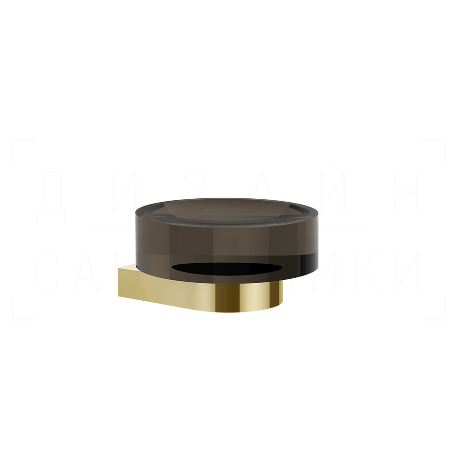 Gessi Perle Мыльница с стеклянной чашей, подвесная, цвет: brass PVD 74812#710