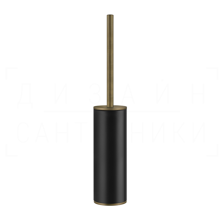 Gessi Inciso Ершик для унитаза напольный, с кермической колбой Neolite, цвет: black/antique brass 58544#713