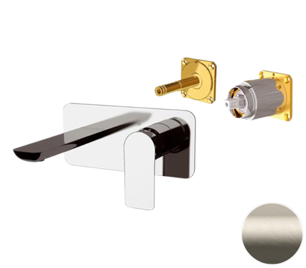 Remer Infinity Смеситель для раковины, излив 15,5 см, внешняя часть, цвет: visual inox I15KBXV