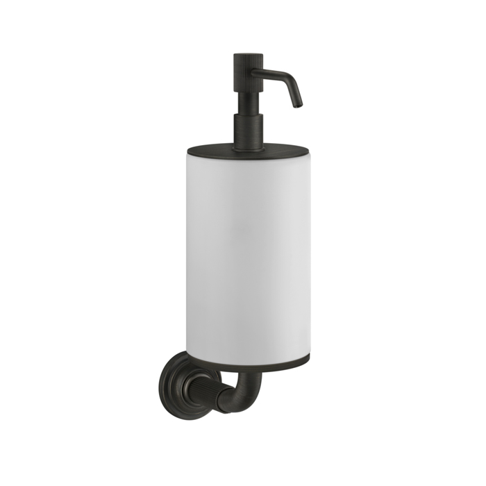 Gessi Venti20 Дозатор для жидкого мыла, подвесной, композитная колба, цвет: aged bronze 65413#187