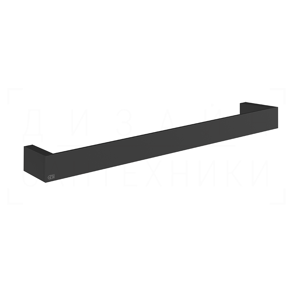 Gessi Inverso/Rettangolo Полотенцедержатель 46,5 см, подвесной, цвет: matte black 20900#299