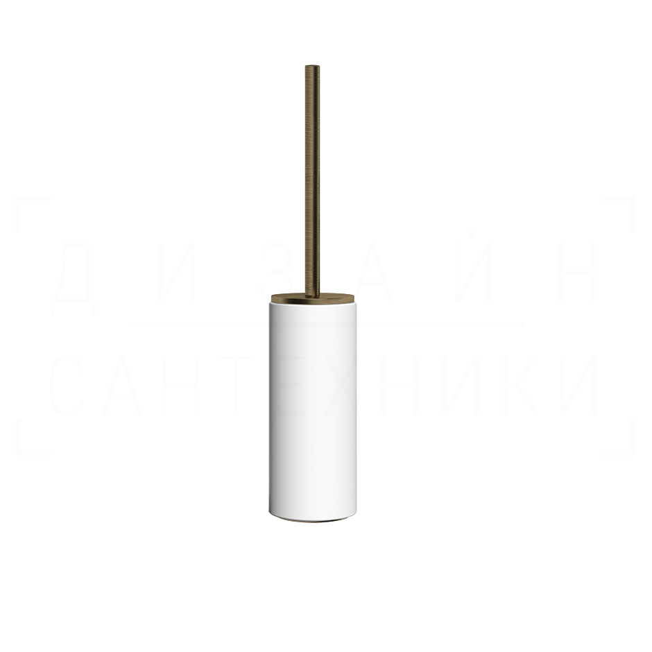 Gessi Ingranaggio Ершик для унитаза напольный, колба Neolite, цвет: white/antique brass 63743#713