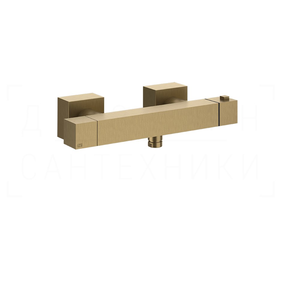 Gessi Rettangolo Термостат для душа, без излива и душевого гарнитура, цвет: warm bronze brushed PVD 19431#726