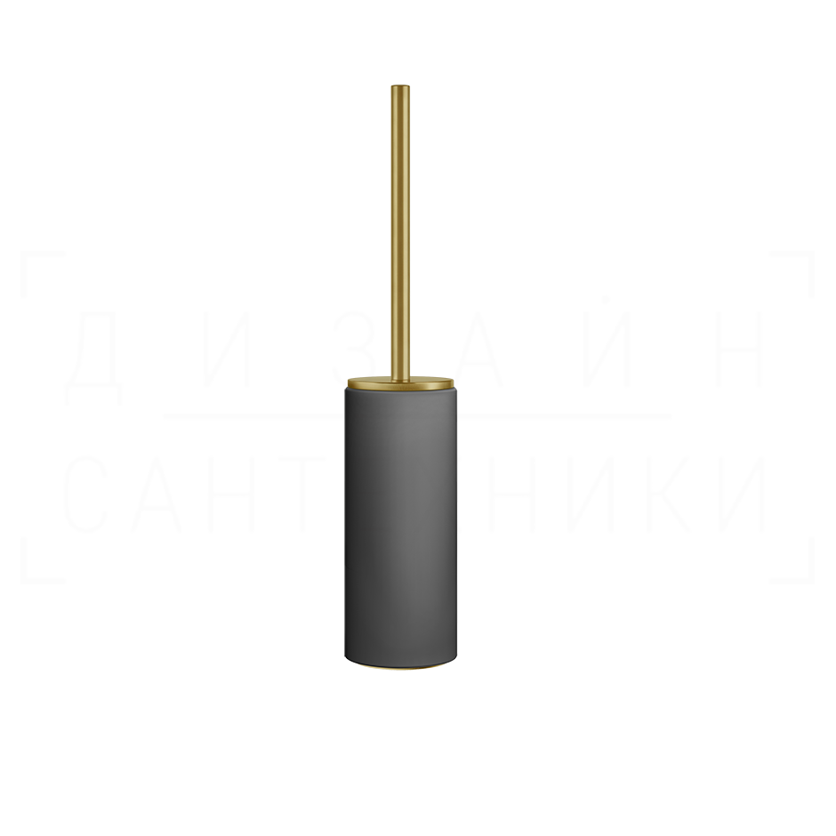 Gessi Ingranaggio Ершик для унитаза напольный, колба Neolite, цвет: black/gold brushed 63744#716