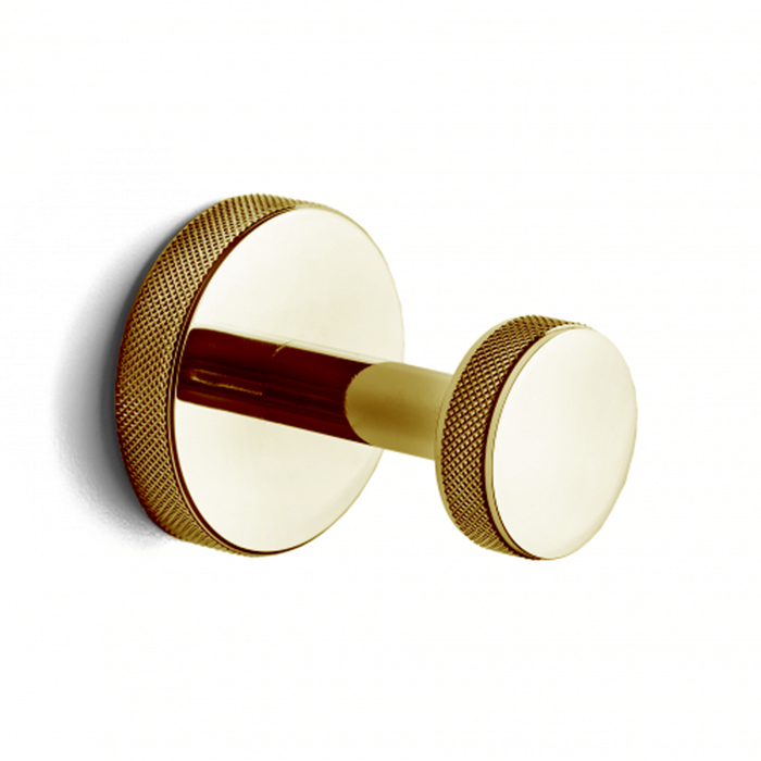 3SC Ribbon Крючок для полотенец одинарный, подвесной, цвет: Matt Gold 24Kt RB12GO