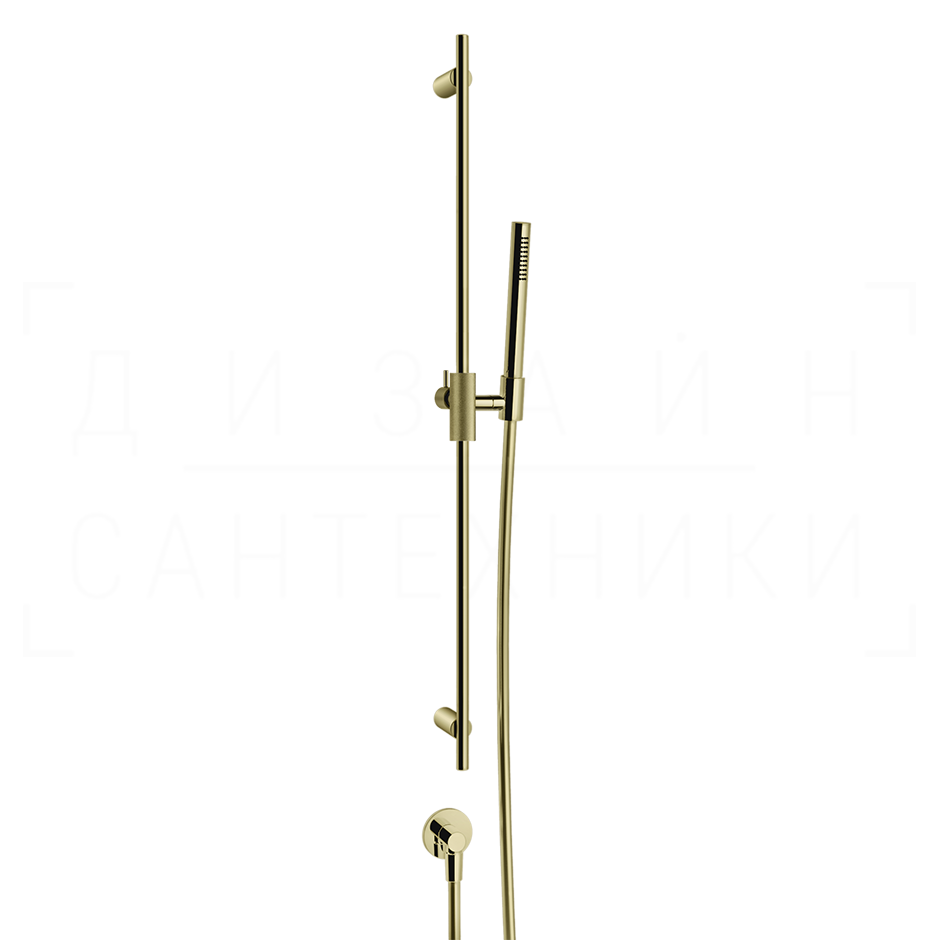 Gessi Anello Душевой гарнитур: ручной душ, штанга, держатель, шланг 150 см, цвет: brass PVD 63482#710