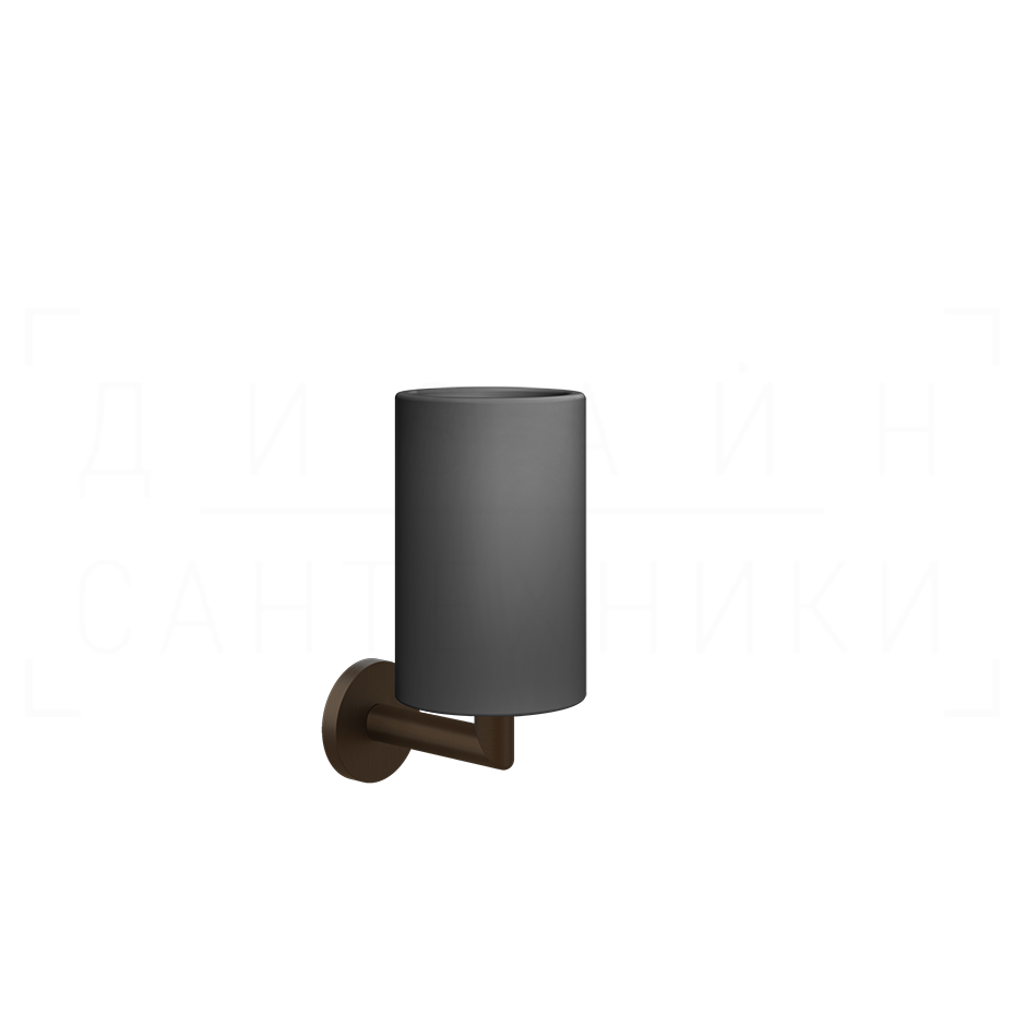 Gessi Ventaglio Стакан подвесной, керамический Neolite, цвет: black/dark bronze 63608#845