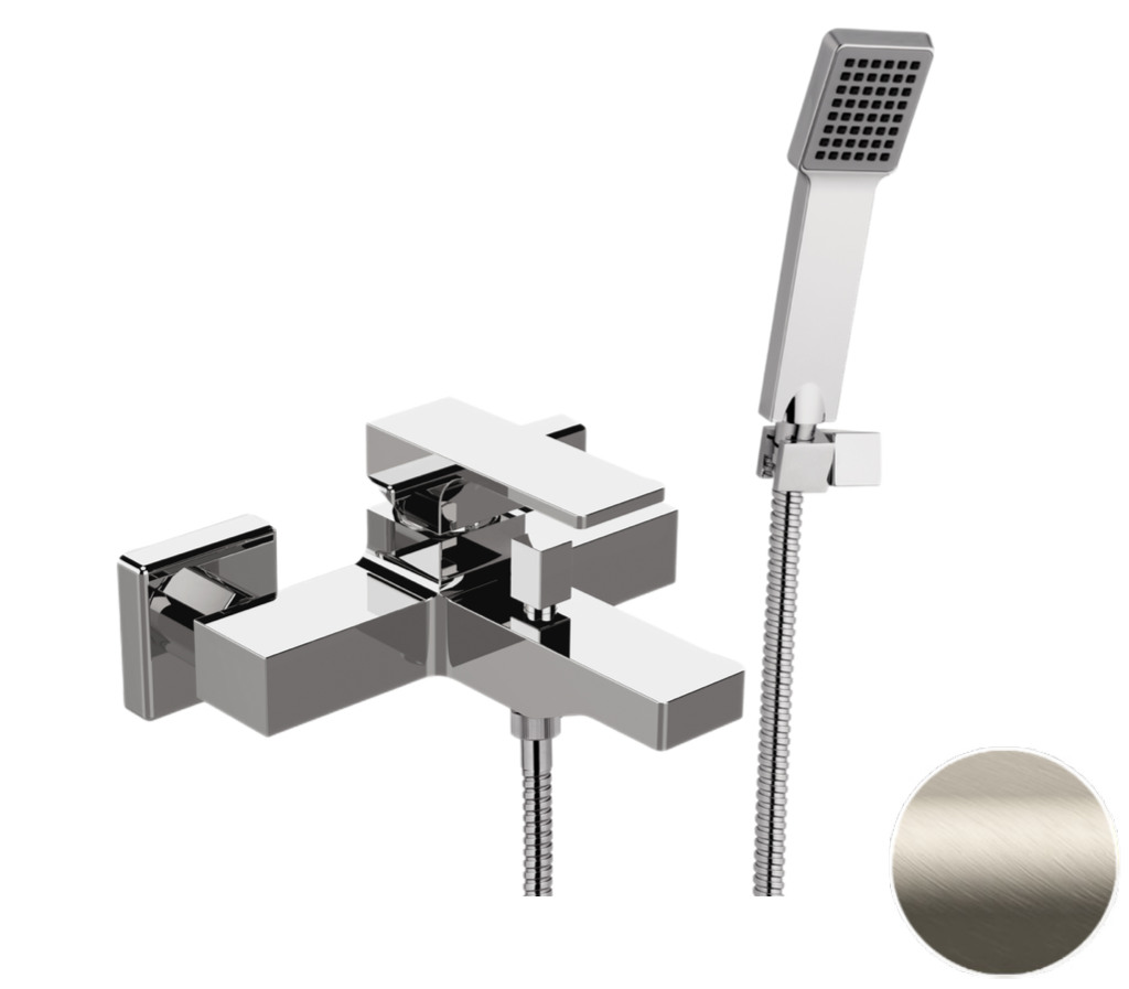 Remer Absolute Смеситель для ванны с душем, цвет: visual inox AU02XV