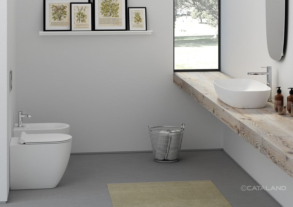 Catalano Zero Раковина чаша 80x40x14h см, без перелива, покрытие Cataglaze, цвет: белый матовый 0622800021