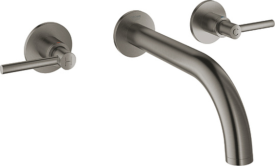 Grohe Atrio New Смеситель для раковины вентильный, встр., внешняя часть, цвет:темный графит, матовый 20169AL3