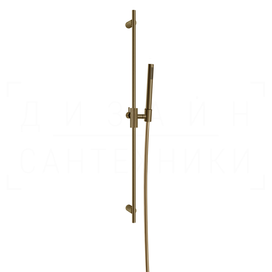 Gessi Anello Душевой гарнитур: руч. душ, штанга, держ., шланг 150 см, цвет: deep bronze brushed PVD 63484#791