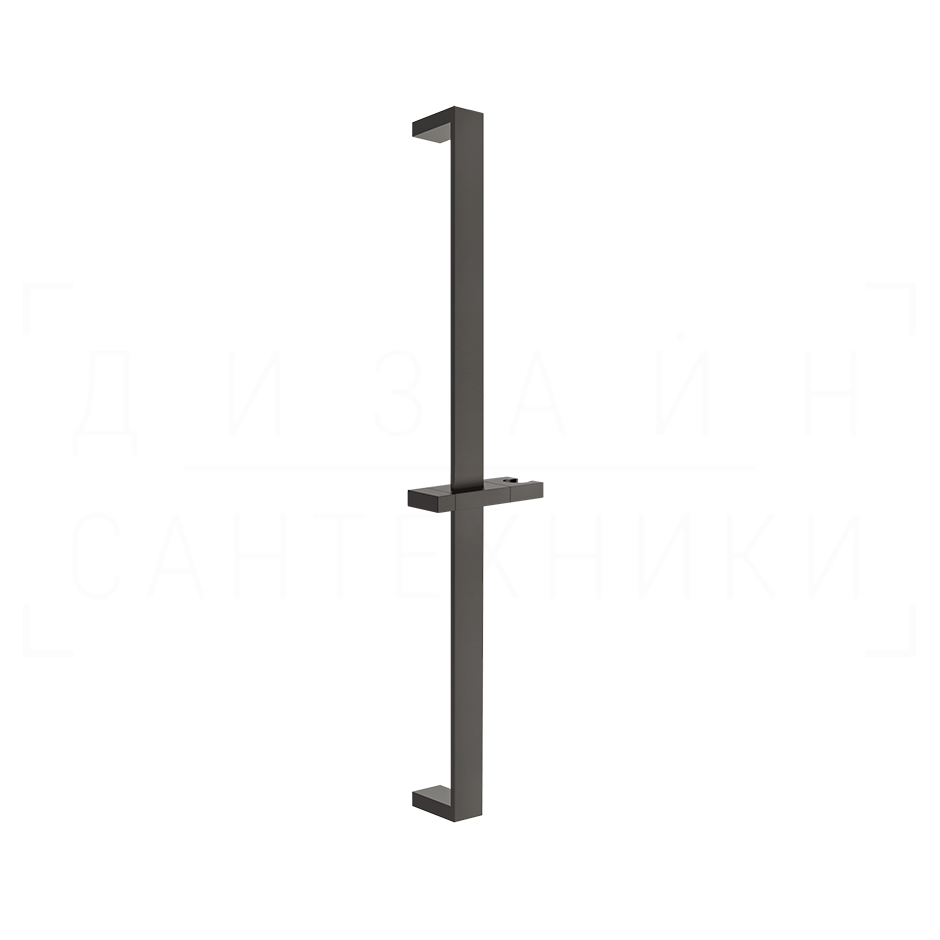 Gessi Rettangolo Душевая штанга 61,5 см, с держателем для лейки, цвет: black metal brushed PVD 20144#707