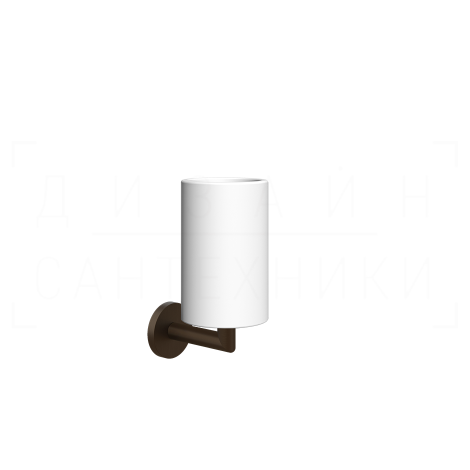 Gessi Ventaglio Стакан подвесной, керамический Neolite, цвет: white/dark bronze 63607#845