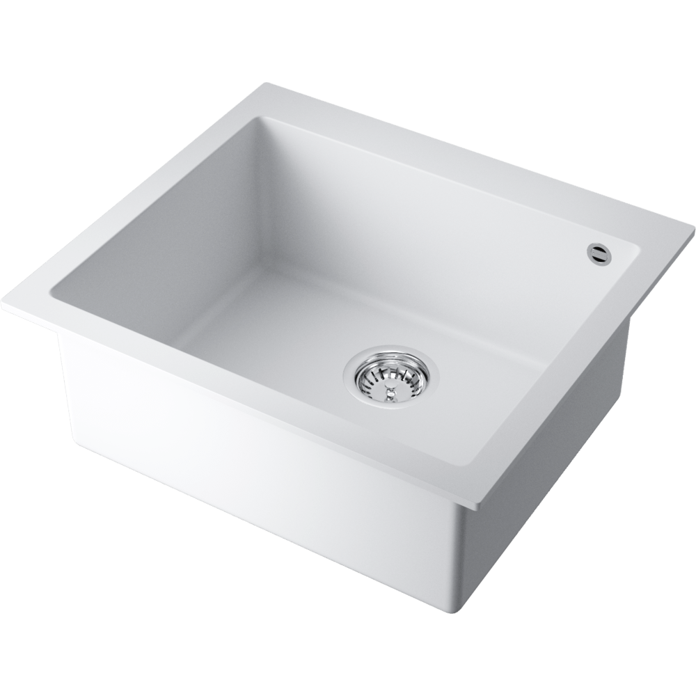 Omoikiri Bosen 57-WH Кухонная мойка Tetogranit 57x50 см, цвет: белый 4993148