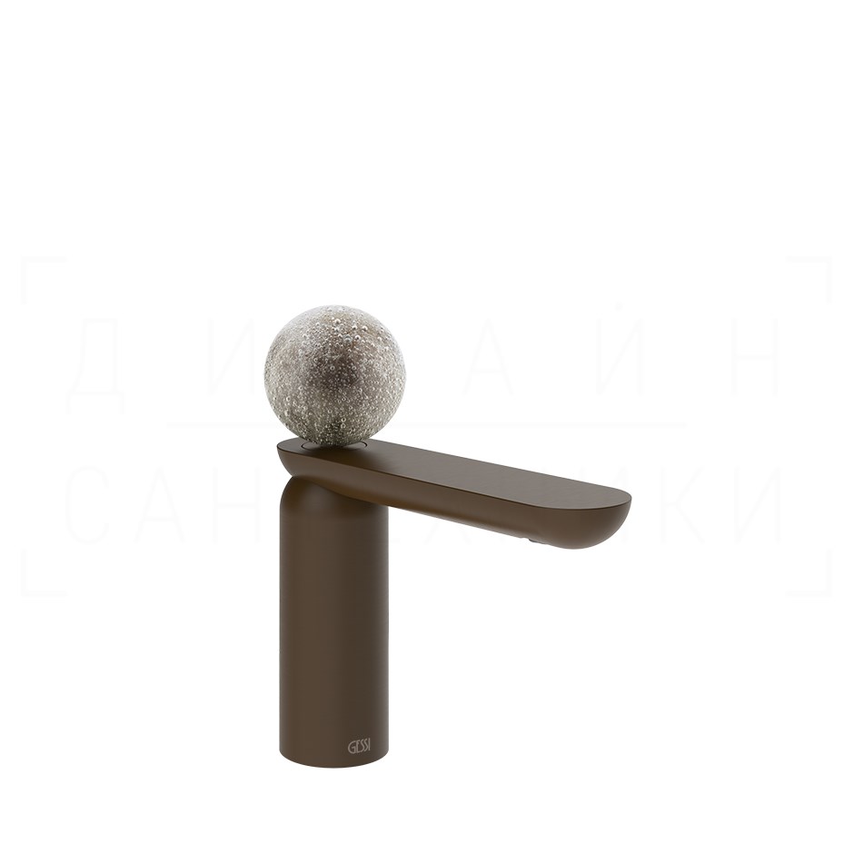 Gessi Perle Смеситель для раковины, без донного клапана, излив 13,2 см, цвет: dark bronze 74602#845