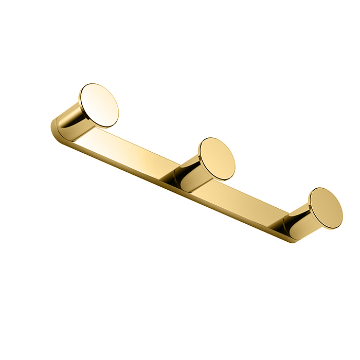 Colombo Design Mini Крючок, подвесной, тройной, цвет: matt gold CD117.OM