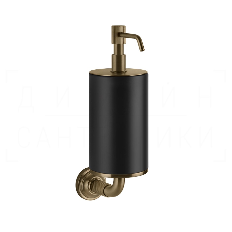 Gessi Venti20 Дозатор для жидкого мыла подвесной, колба Neolite, цвет: black/deep bronze brushed PVD 65414#791