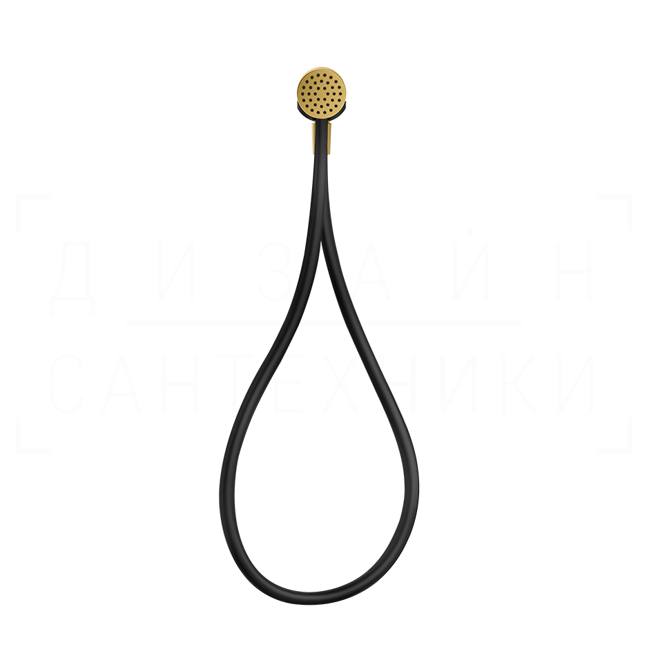 Gessi Hi-Fi Душевой гарнитур магнитный: ручной душ, держатель, шланг 150 см, цвет: gold brushed 63199#716