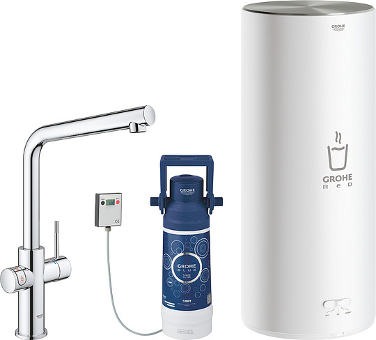 Grohe Red II Duo Смеситель для кухни, с водонагревателем, цвет: хром 30325001