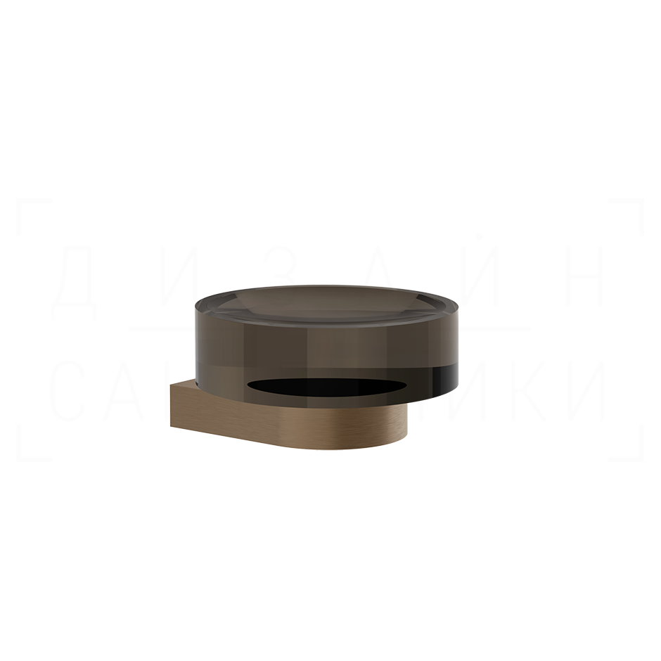 Gessi Perle Мыльница с стеклянной чашей, подвесная, цвет: coffee bronze brushed PVD 74812#761