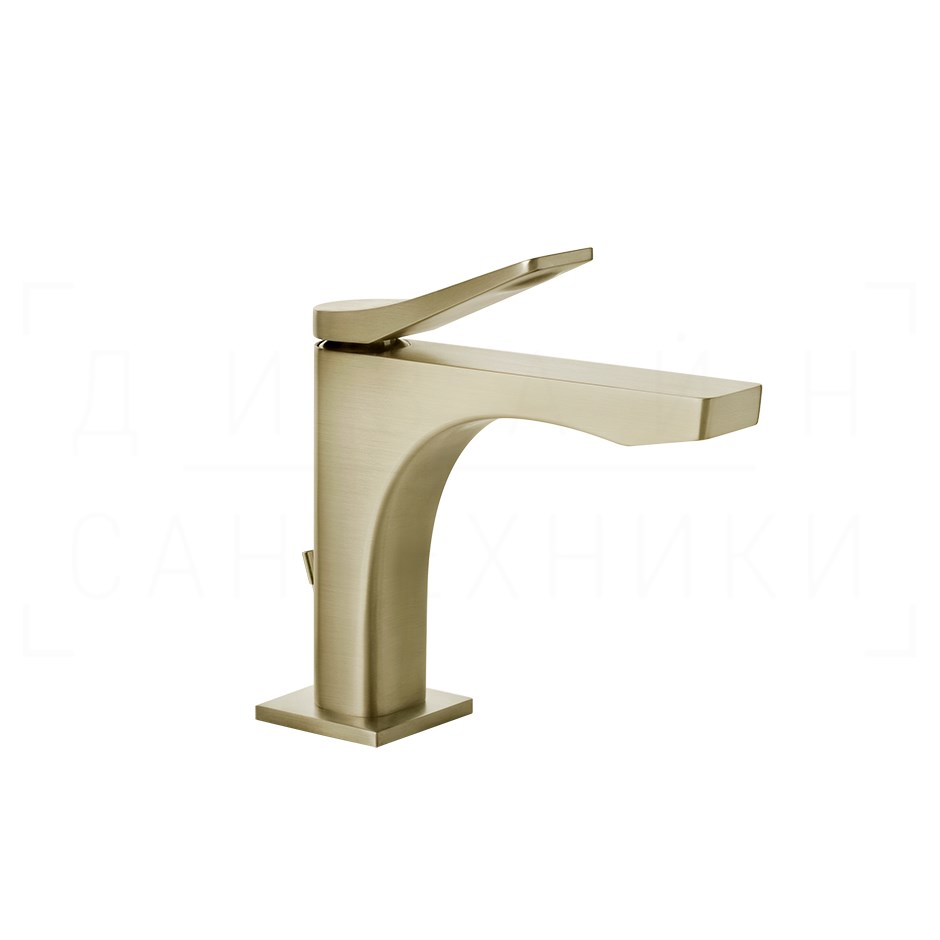Gessi Rilievo Смеситель для раковины, с донным клапаном, излив 12,6 см, цвет: brushed brass PVD 59001#727