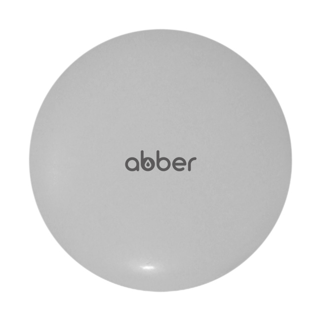 Abber Накладка на слив для раковины, керамика 6,7x6,7x2,87h см, цвет: светло-серая матовая AC0014MLG
