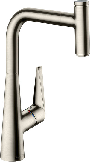 Hansgrohe Talis Select S Смеситель для кухонной мойки, с выдвижным изливом цвет: нержавеющая сталь 72821800