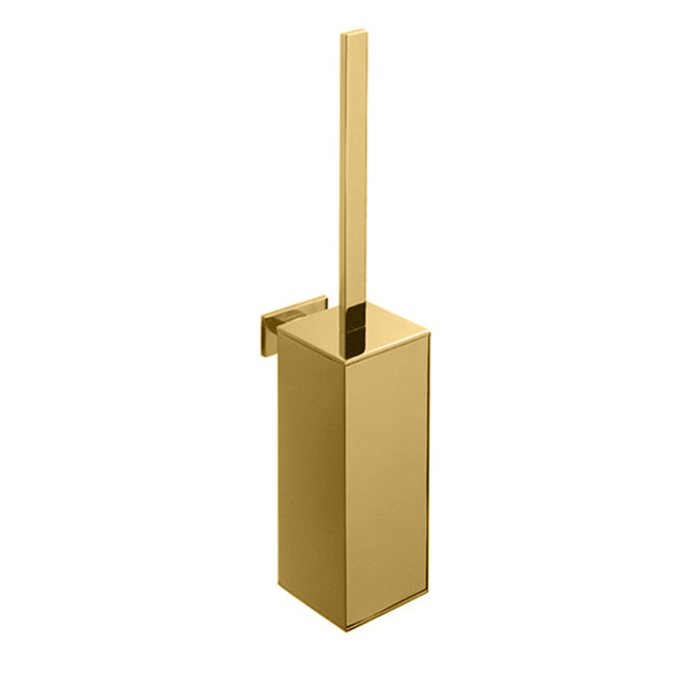 Colombo Design Look Ершик для унитаза подвесной, с латунной колбой, цвет: matt gold B1607.OM