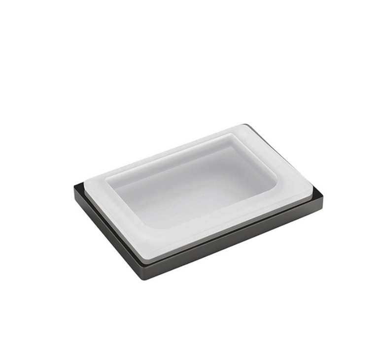 Colombo Design Look Мыльница настольная со стеклянной чашей, латунь, цвет: graphite B1640.GL-VAN
